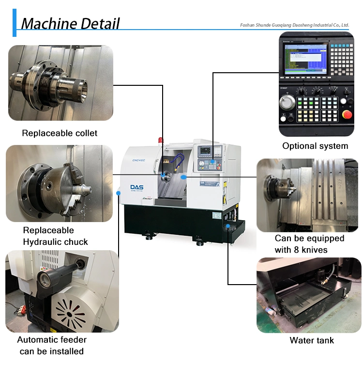 Das 46c Torno CNC High Precision Metal Automatic Hydraulic Power Slant Bed CNC Lathe Machine